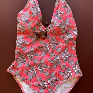Letarte Swimsuit Kissing Koi Fish Pink Large New
